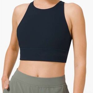 lululemon athletica Black High-Neck Longline Sports Bra